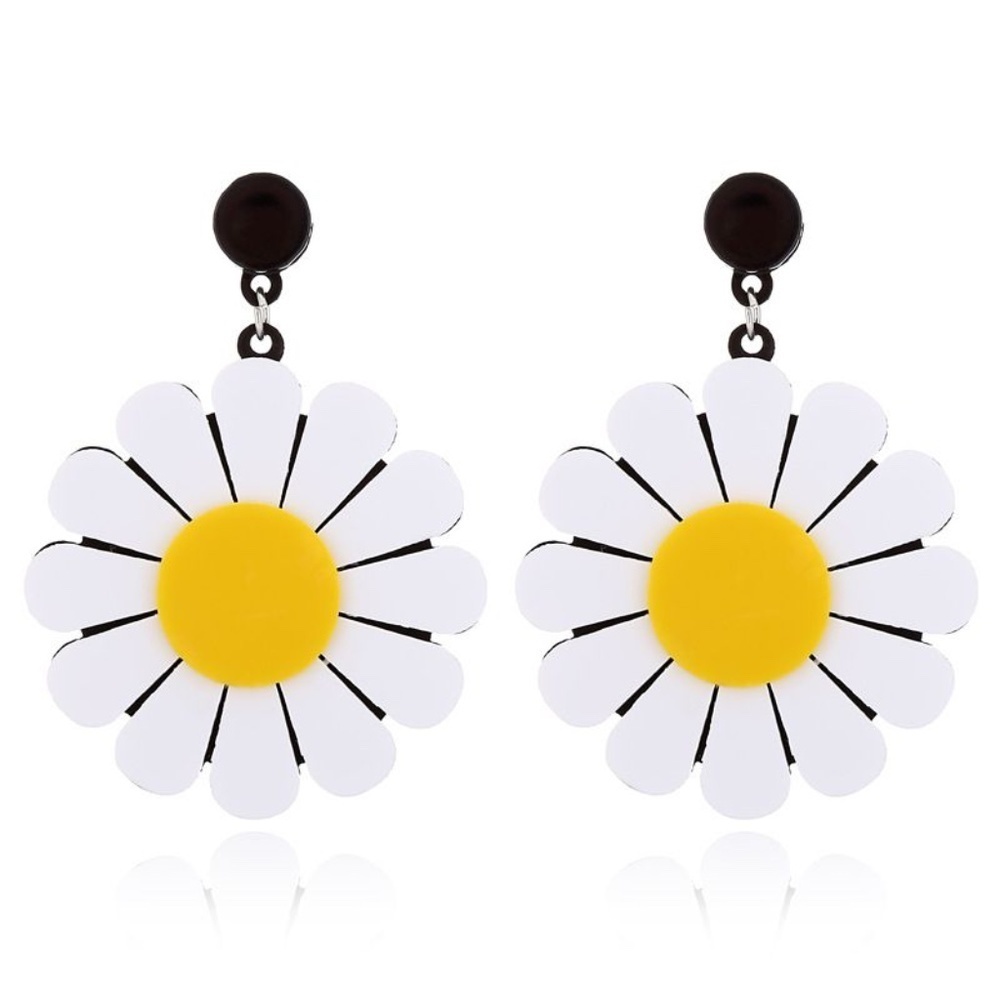 *AJA* Yellow x White Flower Fashion Earrings